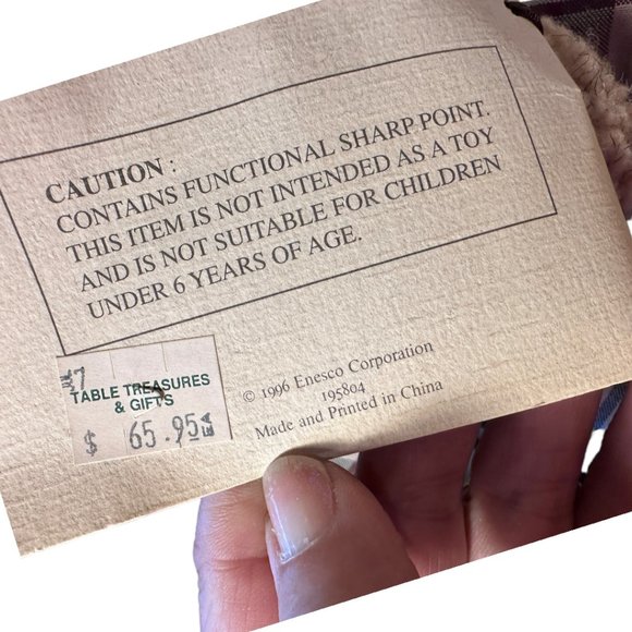 ENESCO - 1996 TEDDY TOMPKINS COLLECTIBLE BEARS - 22" ISABELLA - Picture 14 of 16